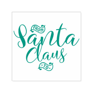 From Santa Claus Stylish Brush Script Typography Self-inking Stamp