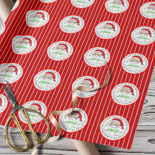 From Santa Cute Cartoon Santa Claus North Pole  Wrapping Paper