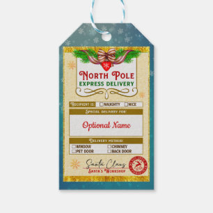 From Santa North Pole Express Naughty or Nice Gift Tags