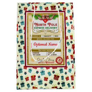 From Santa North Pole Express Naughty or Nice Medium Gift Bag
