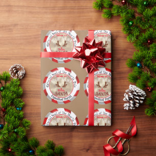 From Santa Official Seal Rudolph on Light Brown Wrapping Paper