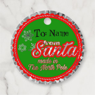 From Santa Personalised Favour Tags