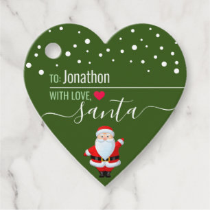 From Santa Personalised Green Christmas Gift Tag