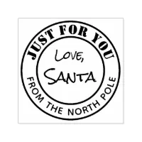 From Santa Rubber Stamp Christmas North Pole Round Zazzle