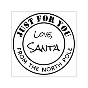 From Santa Rubber Stamp Christmas North Pole Round