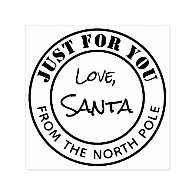 From Santa Rubber Stamp Christmas North Pole Round (Design)