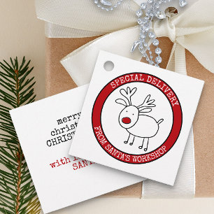 From Santa Special Delivery Personalised Favour Tags