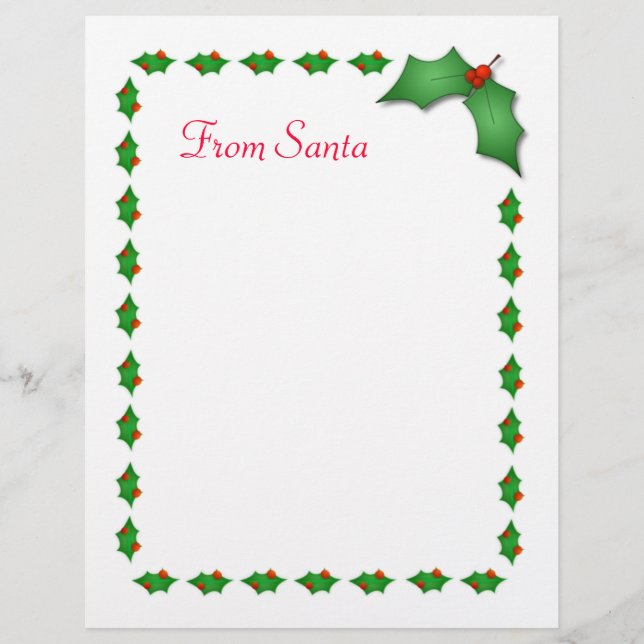 "From Santa" Stationery (Front)