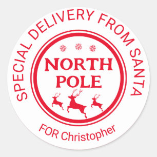 from santa stickers north pole