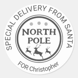 from santa stickers north pole