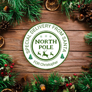 from santa stickers north pole