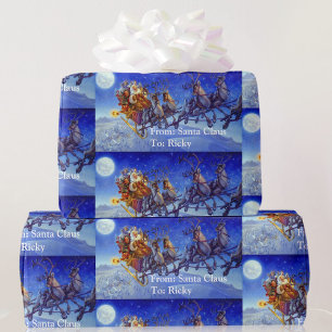 From Santa To Add Name Name Christmas Eve Delivery Wrapping Paper