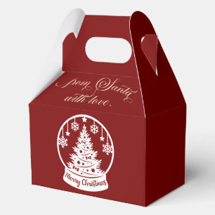 From Santa With Love Snow Globe Christmas Tree Favour Box