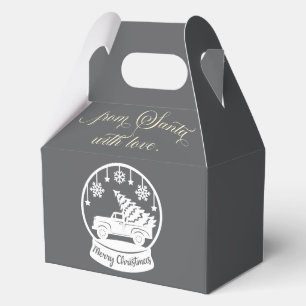 From Santa With Love Snow Globe Christmas Truck Favour Box