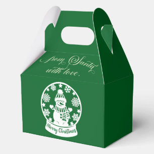 From Santa With Love Snow Globe Snowman Favour Box