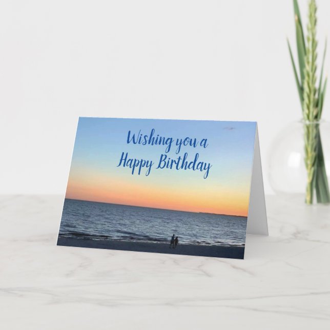 FROM SUNRISE TO SUNSET BEST BIRTHDAY WISHES CARD (Front)