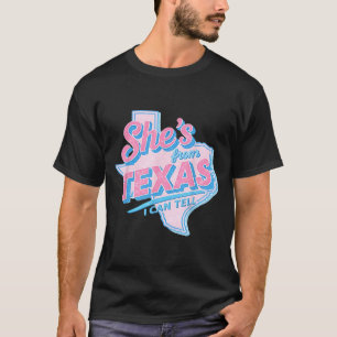 From texas can tell retro vintage texas girl T-Shirt