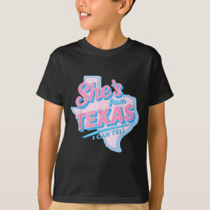 From texas can tell retro vintage texas girl T-Shirt
