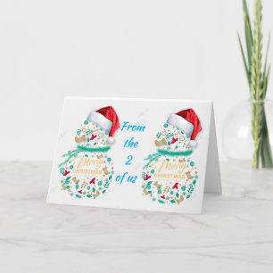 FROM THE 2 OF US=WISHES OF JOY HOLIDAY CARD