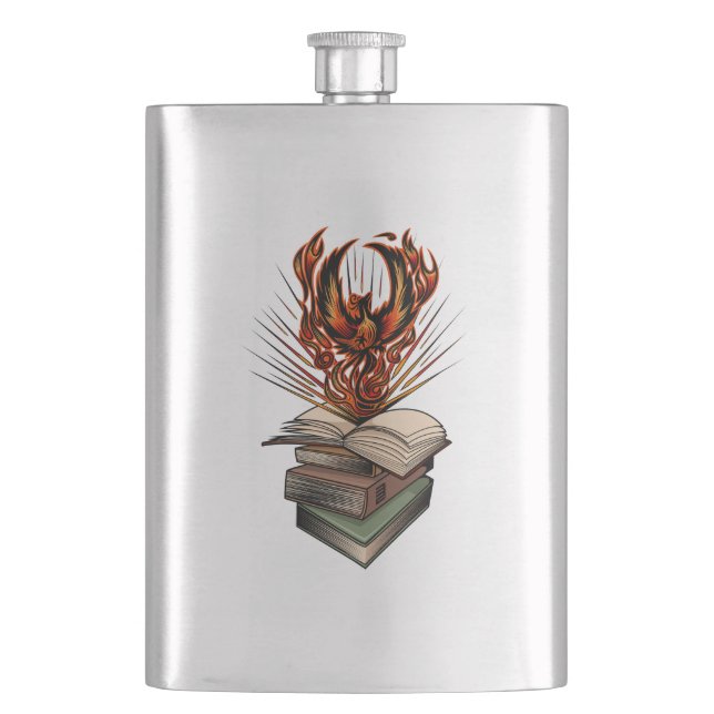 From The Books Hip Flask (Front)
