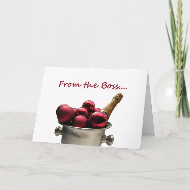 from the boss champagne cooler x-mas holiday card (Front)