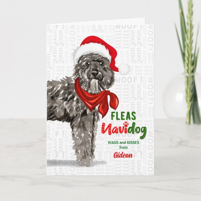 from the Bouvier des Flandres Dog Christmas Holiday Card (Front)