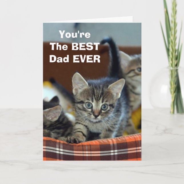 From The Cat BEST Dad Greeting Card (Front)