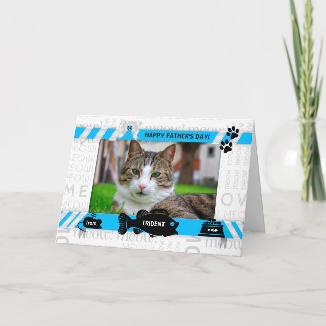 from the Cat Blue Father's Day Horz Pet Photo Card (Front)