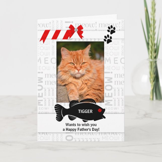 from the Cat Fun Father's Day Red Pet Photo Card (Front)