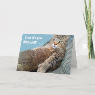 "From The Cat" Funny Birthday Card