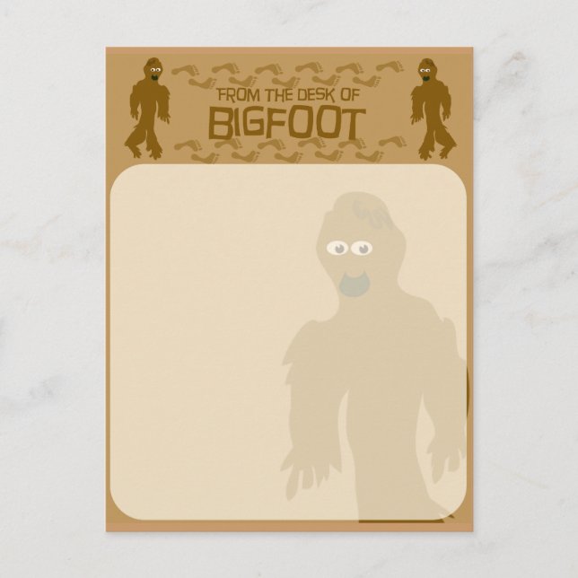 From the desk of bigfoot! postcard (Front)