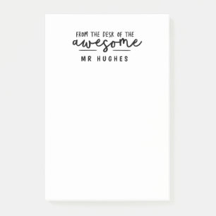 From the desk of bright fun teacher gift post-it notes