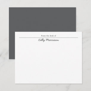 From the Desk of Chic Script Personalised Card