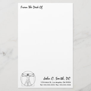 "From The Desk Of" Chiropractic Stationery