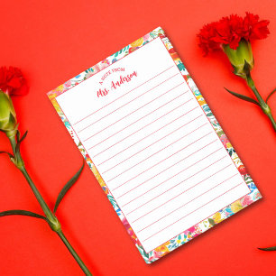 From The Desk Of Colourful Floral Post-it Notes