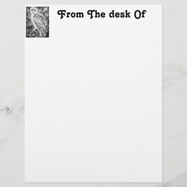 From The Desk Of Custom Letterhead (Front)