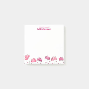 From the Desk of Custom Name Professional Floral Post-it Notes