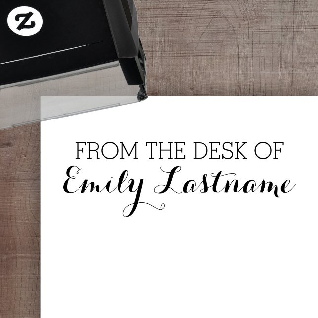 From the Desk of - Custom Name - Script Self-inking Stamp (Creator Uploaded)