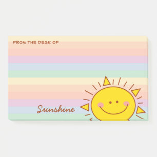 From the Desk of Cute Little Rainbow Sunshine Post-it Notes