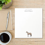 From The Desk Of | Elegant Horse Equestrian Name Notepad<br><div class="desc">Elegant Vintage Equestrian notepad,  your personalised Equestrian stationery with custom name for your correspondence and personal notes. Makes also a great gift for any horse lover,  barn manager,  riding instructor or other equine business professional.</div>