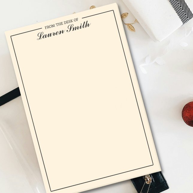 From The Desk Of Elegant Minimalist Cream Post-it Notes (Creator Uploaded)