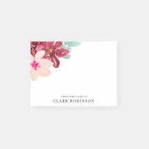 From The Desk Of Feminine Watercolor Bouquet