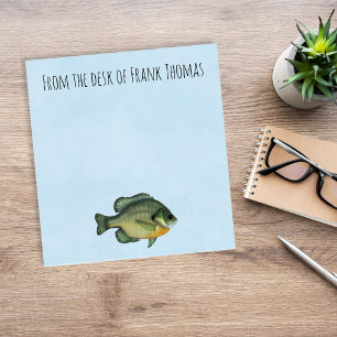 From the Desk Of Fishing Personalised  Notepad