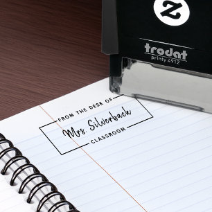 From The Desk Of Handwritten Script Name Self-inking Stamp