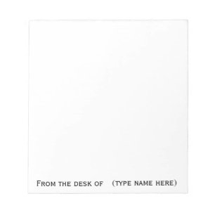 "From the desk of" memo pad