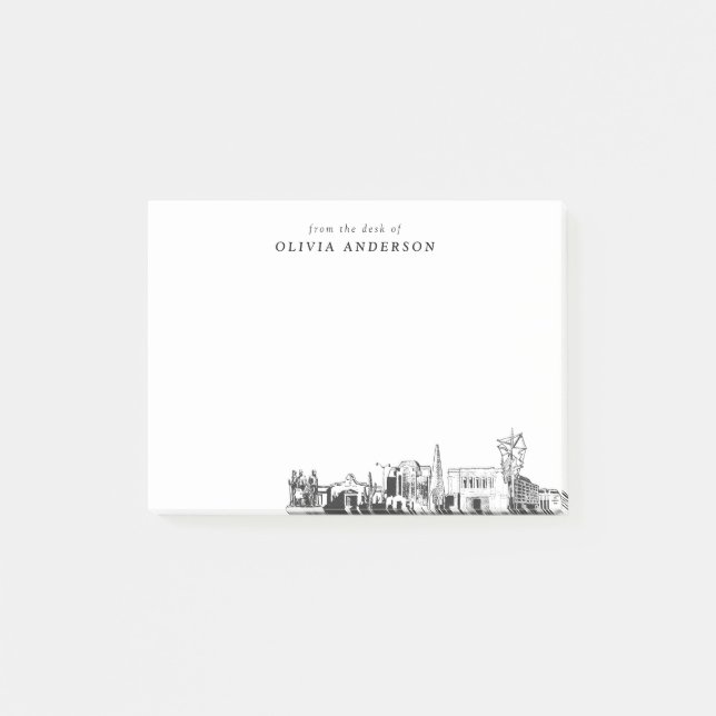 From the Desk of Mesa Skyline Personalised Post-it Notes (Front)