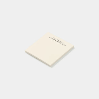 From the Desk Of Monogram Eggshell Simple & Modern Post-it Notes
