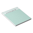 From the Desk Of Personalised Lined Notepad, Aqua