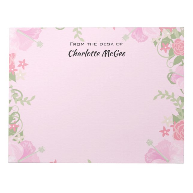 From the Desk of Personalised Name  Notepad (Front)