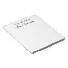 "From the desk of..." Personalised Notepad